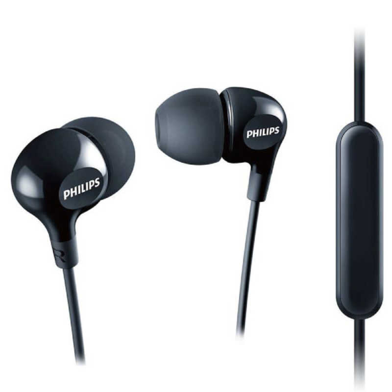 フィリップス　PHILIPS フィリップス　PHILIPS 有線カナル型イヤホン ［φ3.5mm ミニプラグ］ ブラック SHE3555BK SHE3555BK