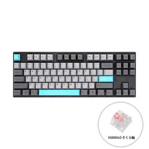 Varmilo ゲーミングキーボード Moonlight VEM87 ANSI Keyboard グレー  [有線 /USB] vm-vem87-a023-sakura