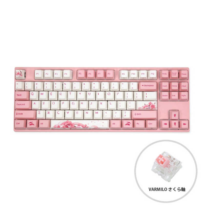 Varmilo Varmilo ゲーミングキーボード Sakura R2 ANSI 87 Keyboard ピンク  [有線 /USB] vm-vem87-a027-sakura vm-vem87-a027-sakura
