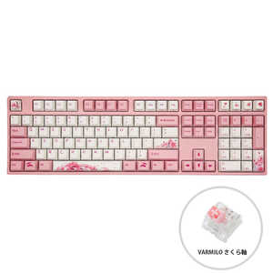 Varmilo ゲーミングキーボード Sakura R2 ANSI 108 Keyboard ピンク  [有線 /USB] vm-vem108-a027-sakura