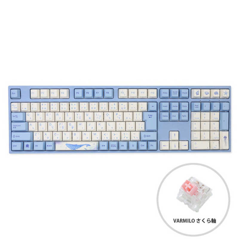 Varmilo Varmilo ゲーミングキーボード 113 Sea Melody JIS Keyboard ブルー  [有線 /USB] vm-vem113-a038-sakura vm-vem113-a038-sakura