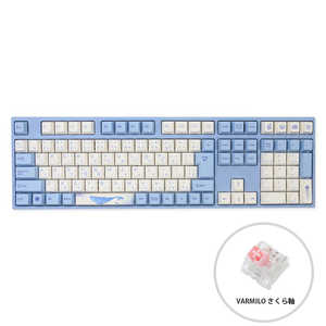 Varmilo ゲーミングキーボード 113 Sea Melody JIS Keyboard ブルー  [有線 /USB] vm-vem113-a038-sakura