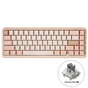 Varmilo Minilo Mendozae 有線 67 ANSI Keyboard ゲーミングキーボード ピンク ［有線 /USB］ vm-vxh67-a062-gr-gpro2-silver