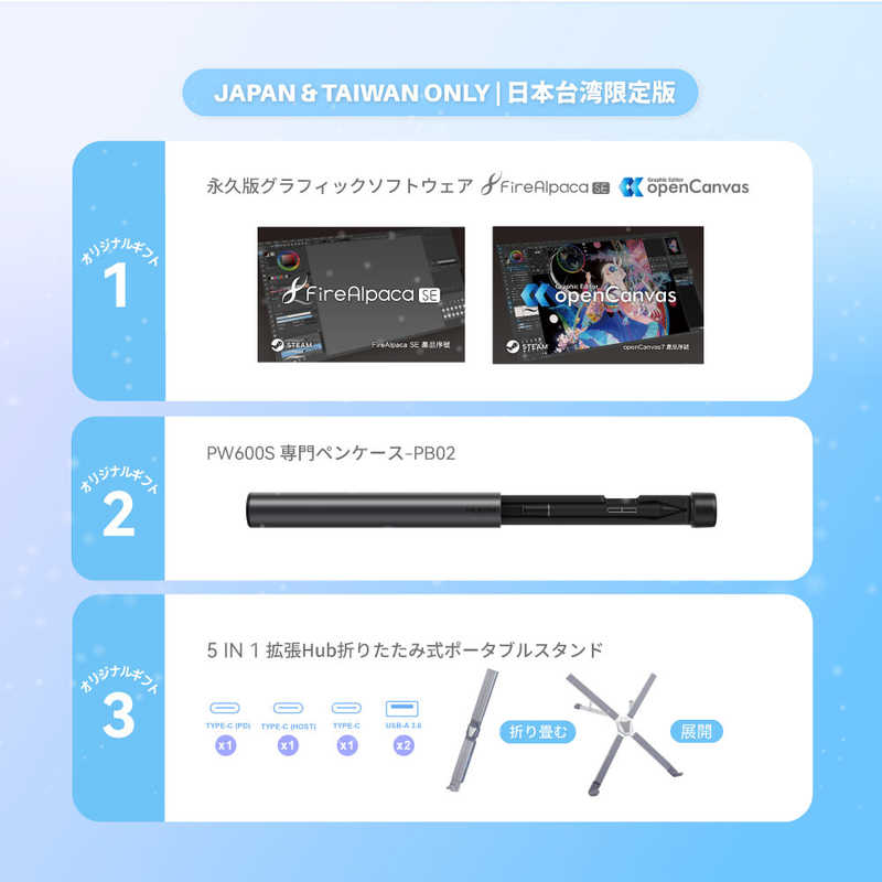 HUION HUION Kamvas 13(Gen3) 日本・台湾限定版 ［13.3型］ ホワイト GS1333W GS1333W