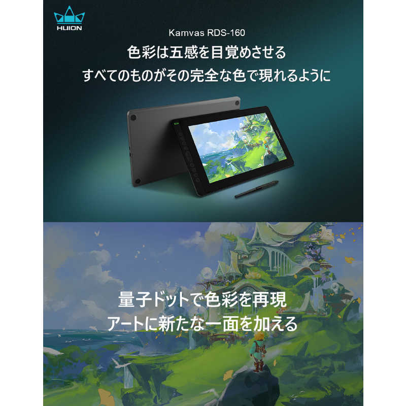 HUION HUION Kamvas RDS-160 ［15.6型］ スターリーブラック RDS-160-K RDS-160-K