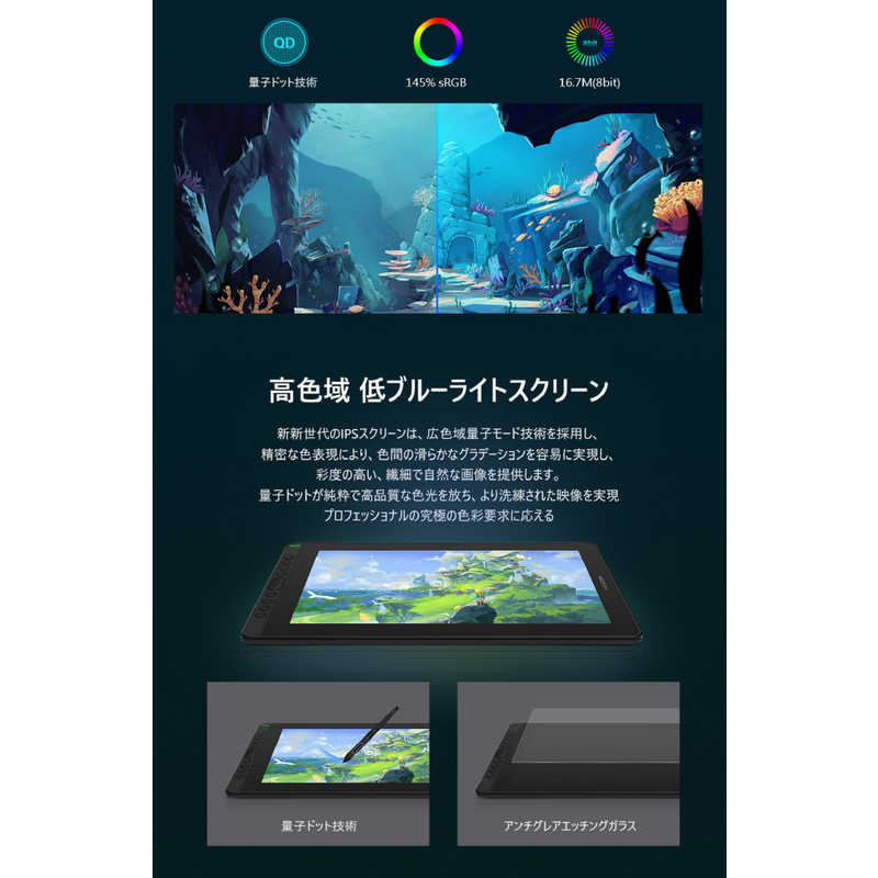 HUION HUION Kamvas RDS-160 ［15.6型］ スターリーブラック RDS-160-K RDS-160-K