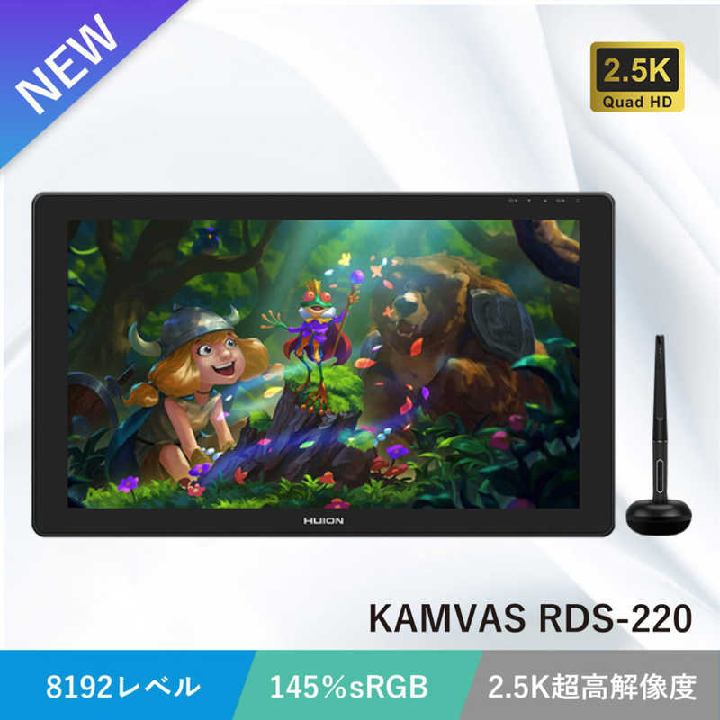 HUION HUION 液晶ペンタブレット Kamvas /21.5インチ/2.5K/専用スタンド付属 ［21.5型］ ブラック RDS-220 RDS-220