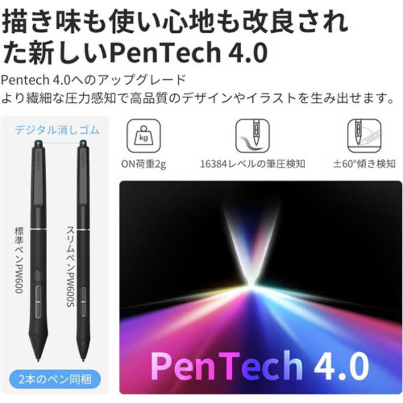 HUION HUION 液晶ペンタブレット ［18.4型］ USB-C接続 Kamvas Pro 19(Android/Mac/Windows11対応) ブラック GT1902 GT1902