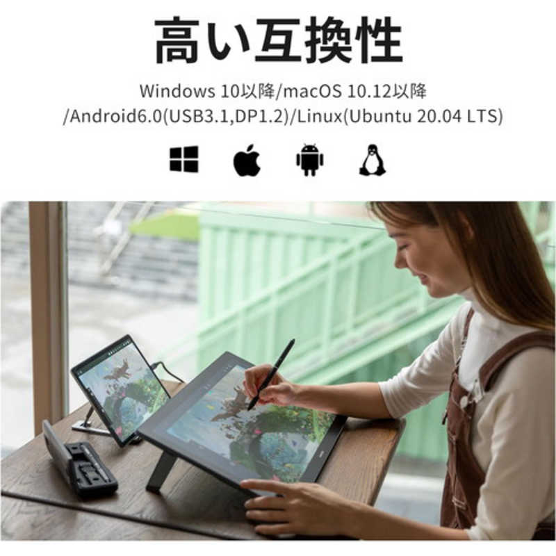 HUION HUION 液晶ペンタブレット ［18.4型］ USB-C接続 Kamvas Pro 19(Android/Mac/Windows11対応) ブラック GT1902 GT1902