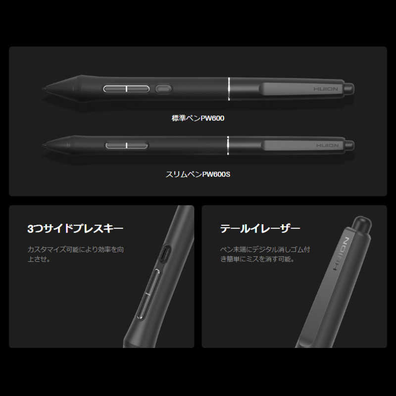 HUION HUION 液晶ペンタブレット ［18.4型］ USB-C接続 Kamvas Pro 19(Android/Mac/Windows11対応) ブラック GT1902 GT1902