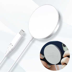 CHOETECH MagSafeワイヤレス充電器 15W ［USB Power Delivery対応］ ホワイト T518-F-C02