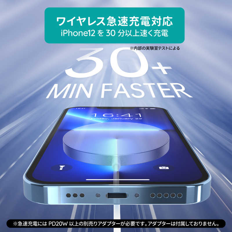 CHOETECH CHOETECH MagSafeワイヤレス充電器 15W ［USB Power Delivery対応］ ブラック T518-F-C01 T518-F-C01