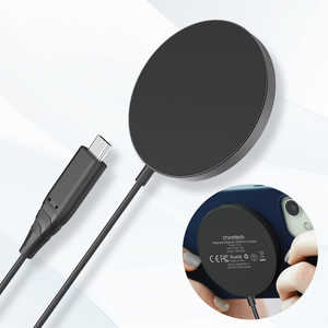 CHOETECH MagSafeワイヤレス充電器 15W ［USB Power Delivery対応］ ブラック T518-F-C01