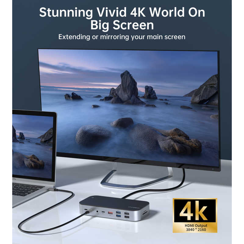 CHOETECH CHOETECH 15-in-1 USB-C マルチポートデッキHUB HUB-M52 HUB-M52