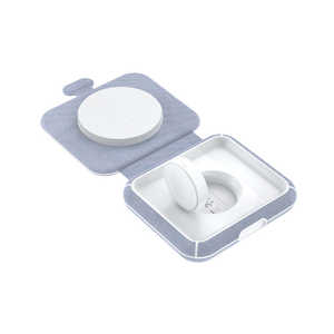 CHOETECH 2 in 1 Magsafeワイヤレス充電器 ライトブルーグレー T323