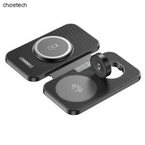 CHOETECH 3-in-1 磁気ワイヤレス急速充電器 ブラック T616-F