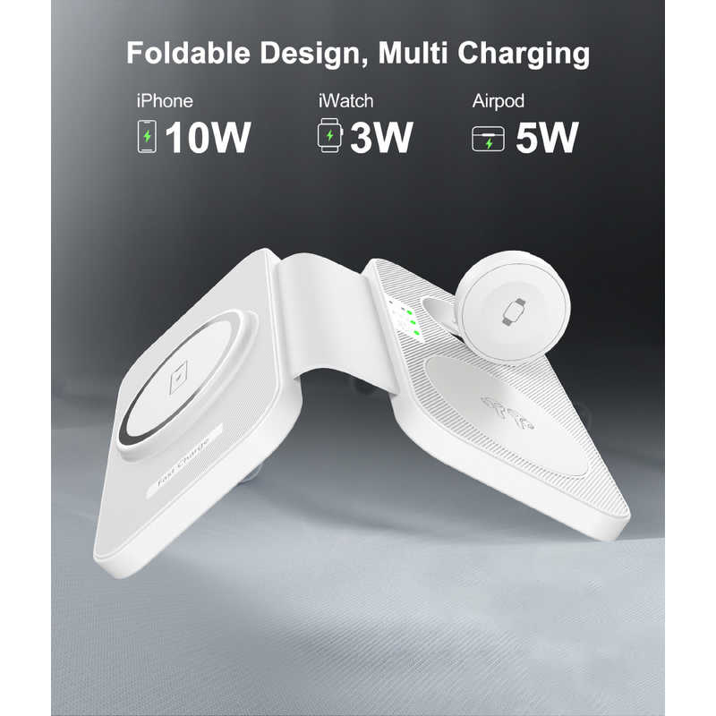 CHOETECH CHOETECH 3-in-1 ？気ワイヤレス急速充電器 ホワイト T616-F T616-F