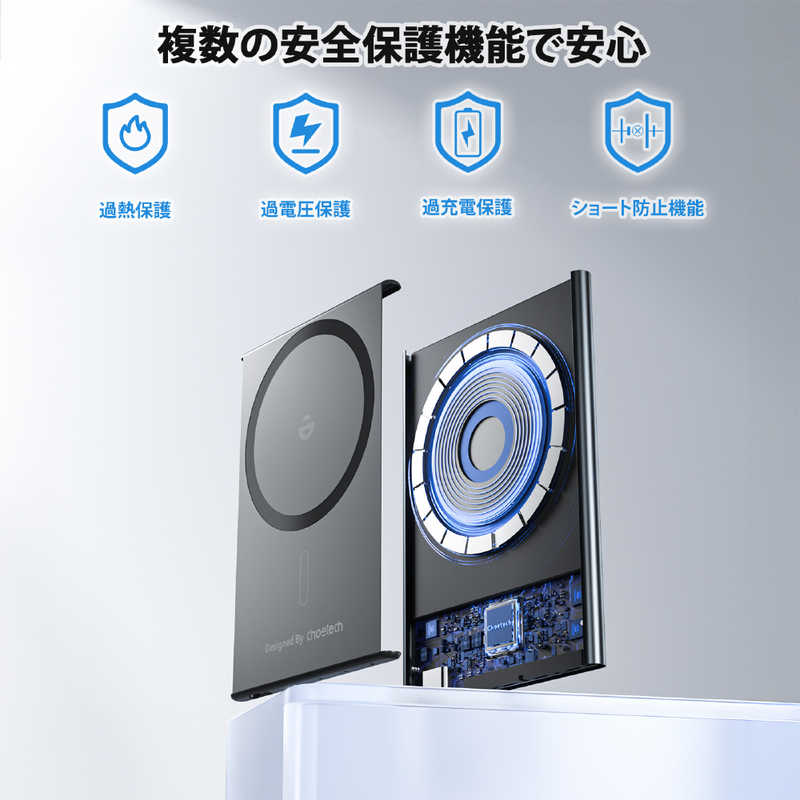 CHOETECH CHOETECH 2000mAh 超薄型モバイルバッテリー ブラック B708 B708