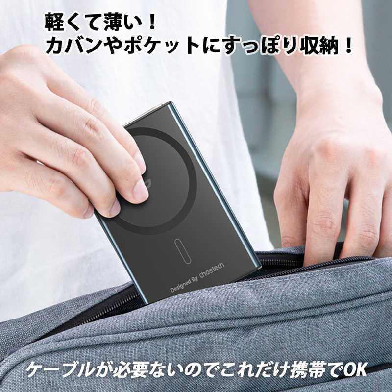 CHOETECH CHOETECH 2000mAh 超薄型モバイルバッテリー ブラック B708 B708