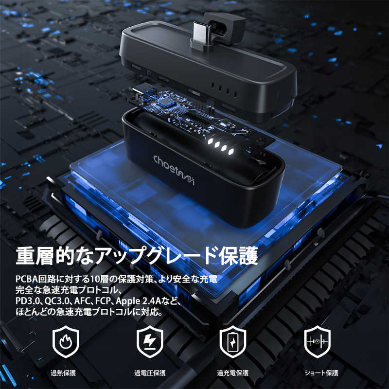 CHOETECH CHOETECH 5000mAh TypeCモバイルバッテリーPD20W ［USB Power Delivery・Quick Charge対応］ ホワイト B740 B740
