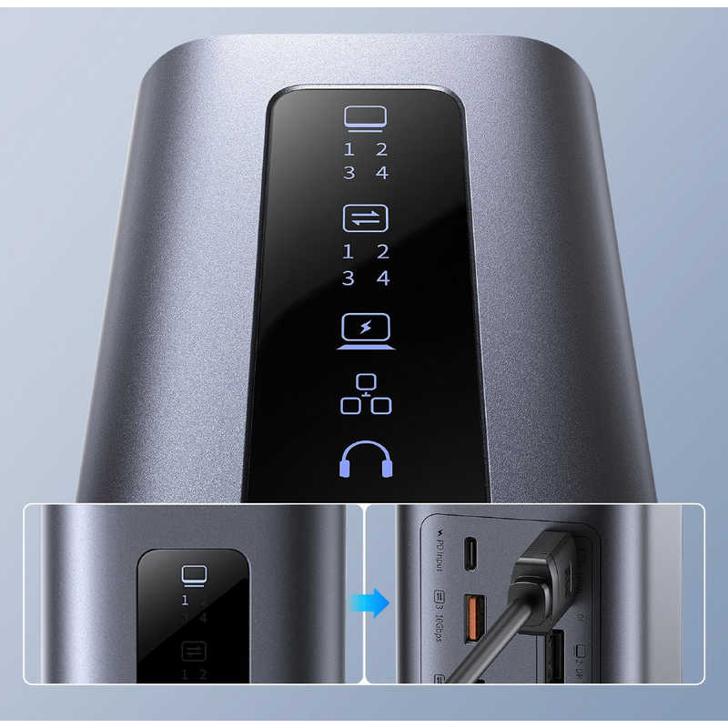 BESEUS BESEUS Spacemate 11-in-1 ドッキングステーション (WIN) トリプルディスプレイ対応 Space Grey ［USB Power Delivery対応］ B0056810181300 B0056810181300