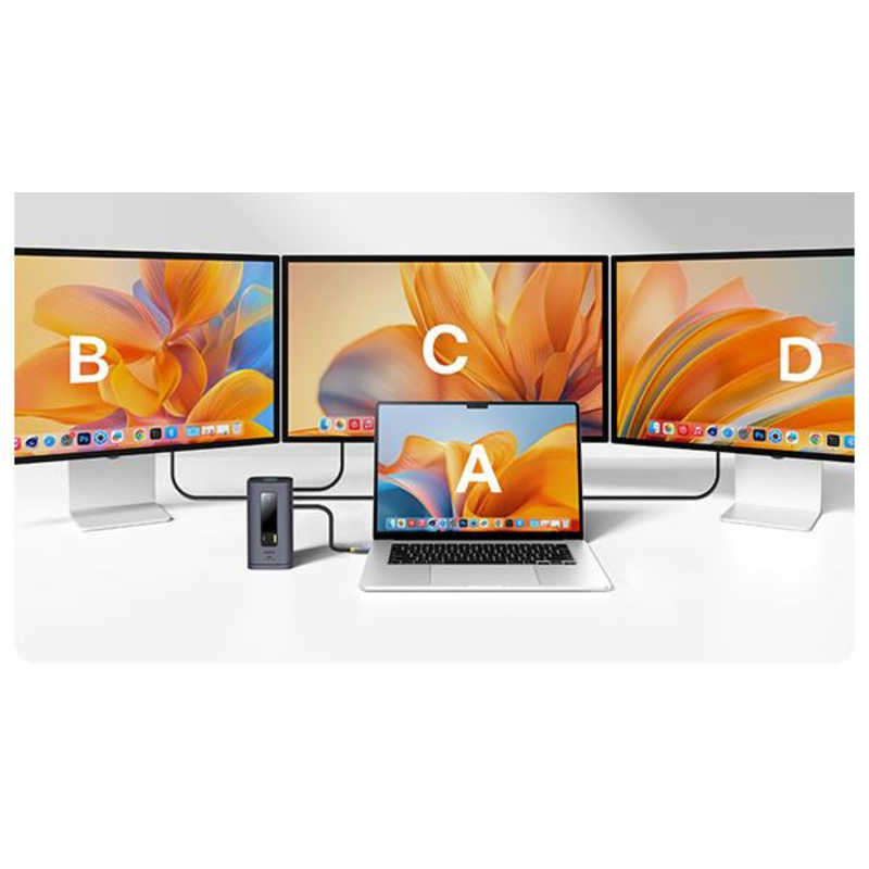BESEUS BESEUS Spacemate 11-in-1 ドッキングステーション (MAC) トリプルディスプレイ対応 ［USB Power Delivery対応］ Space Grey B00568101813-01 B00568101813-01