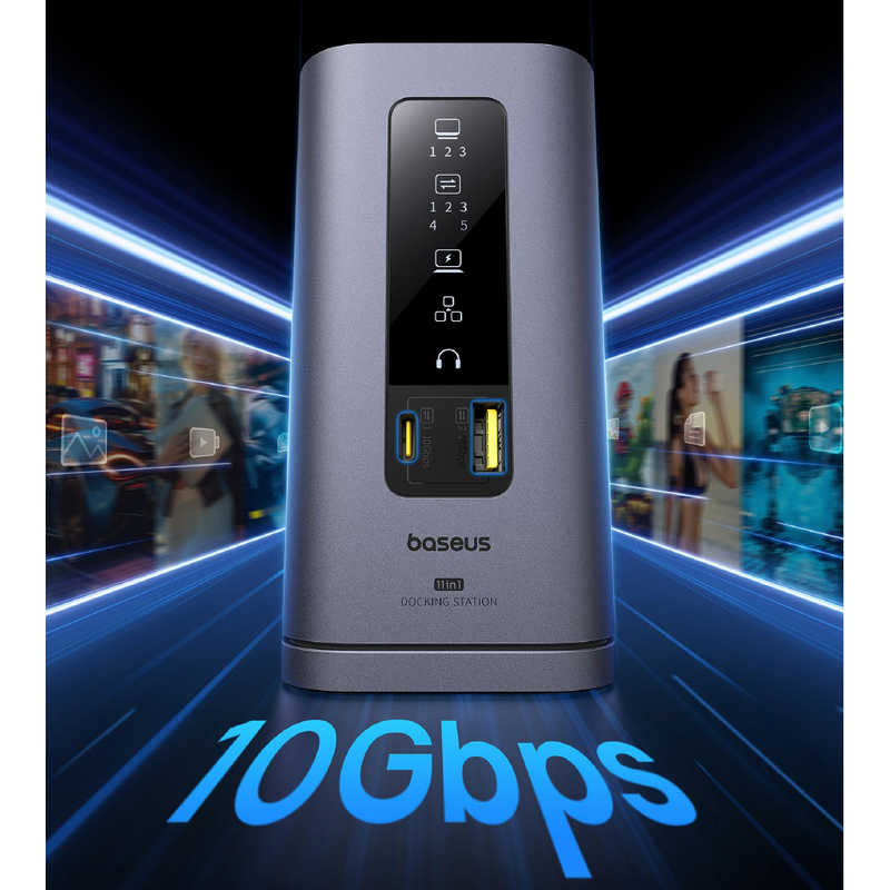 BESEUS BESEUS Spacemate 11-in-1 ドッキングステーション (MAC) トリプルディスプレイ対応 ［USB Power Delivery対応］ Space Grey B00568101813-01 B00568101813-01