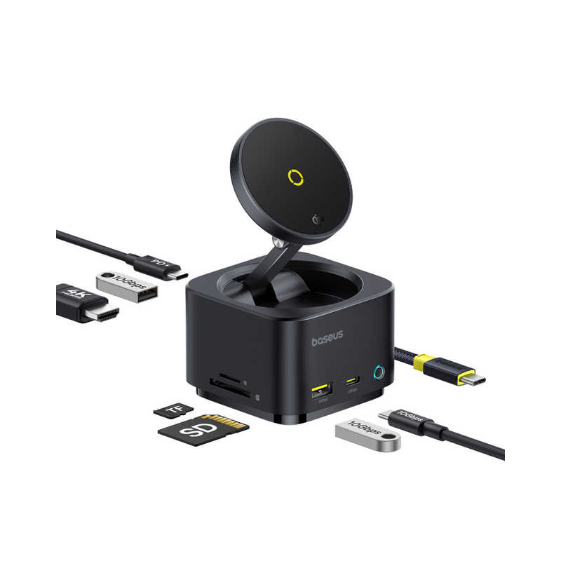 BESEUS BESEUS MagPro2 7-in-1 ドッキングステーション 15W Qi2対応 Cosmic Black ［USB Power Delivery対応］ B0007290012100 B0007290012100