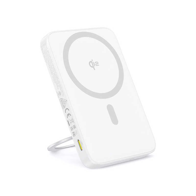 BESEUS BESEUS PicoGo Qi2 モバイルバッテリー 20W 5000mAh スタンド付き Moon White P1007680021301 P1007680021301