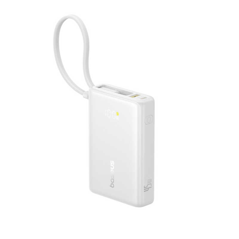 BESEUS BESEUS PicoGo モバイルバッテリー 45W 10000mAh USB-Cケーブル内蔵 Moon White P1007680321300 P1007680321300