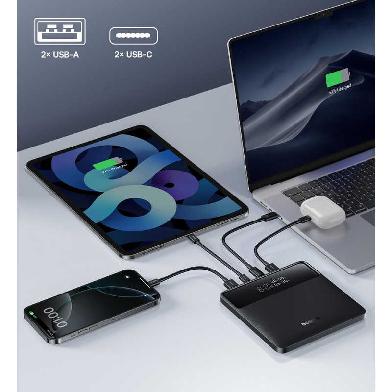 BESEUS BESEUS Blade H1 モバイルバッテリー 100W 20000mAh 出力ディスプレイ Cosmic Black P1002160412300 P1002160412300