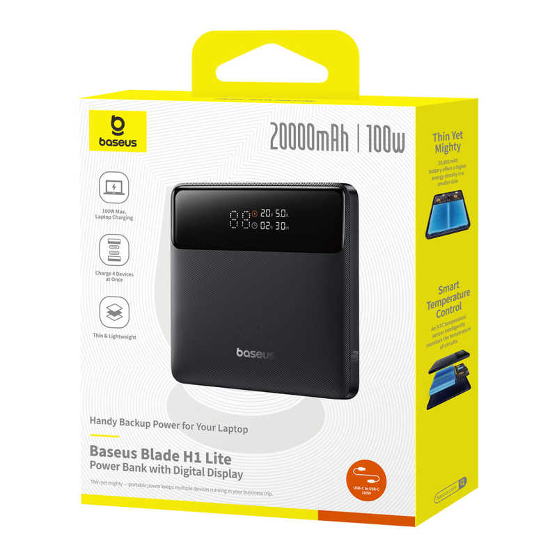 BESEUS BESEUS Blade H1 モバイルバッテリー 100W 20000mAh 出力ディスプレイ Cosmic Black P1002160412300 P1002160412300
