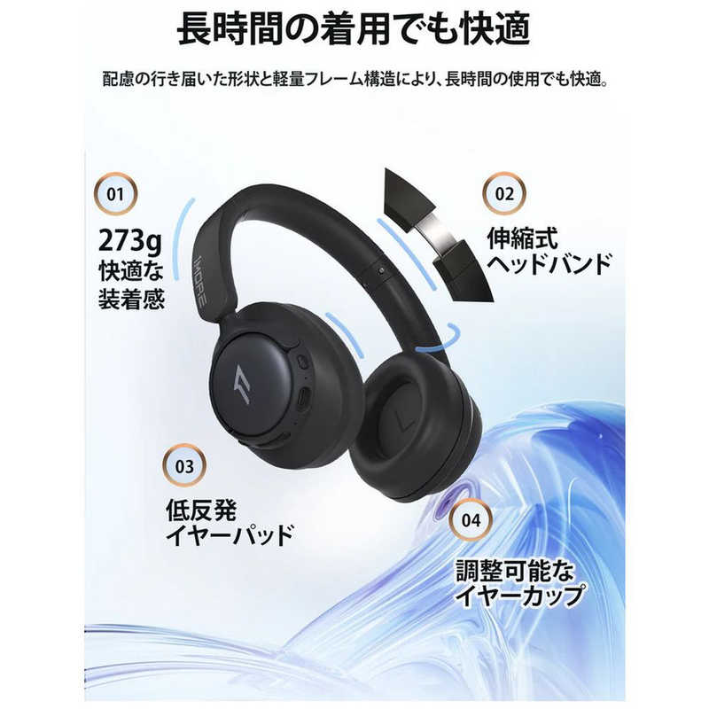 1MORE 1MORE ブルートゥースヘッドホン SonoFlow SE ［ノイズキャンセリング対応 /Bluetooth対応 /ライトニング端子］ ピンク HQ31 HQ31