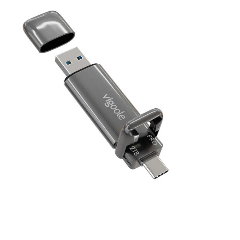 VIGOOLE VIGOOLE 【アウトレット】SD301-PRO-2TB 外付けSSD USB-A＋USB-C接続 (iPadOS/Mac/Windows11対応) ［2TB /ポータブル型］ SD301_PRO_2TB SD301_PRO_2TB