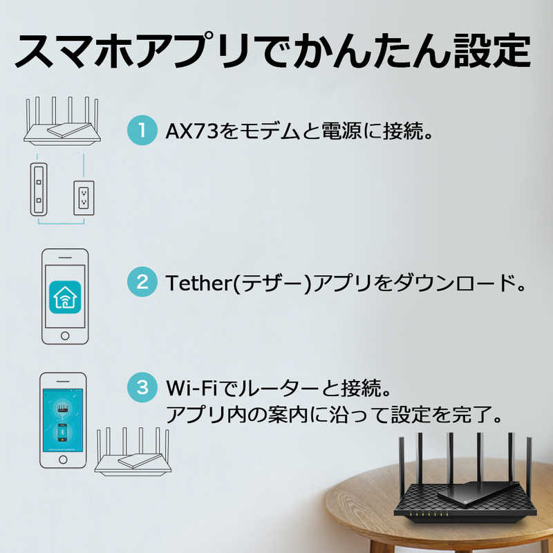 TPLINK 無線LANルーター(Wi-Fiルーター) Wi-Fi 6(ax)/ac/n/a/g/b 目安：～4LDK/3階建