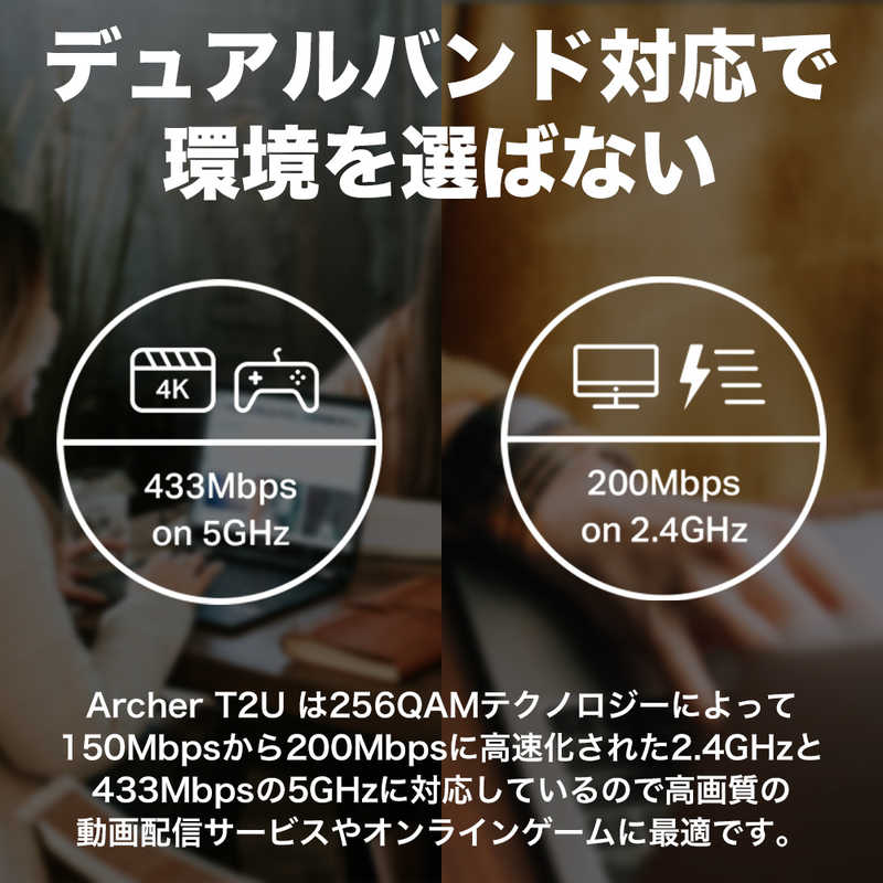 TPLINK TPLINK AC600 ナノ 無線LAN子機 ARCHER T2U Nano ARCHER T2U Nano