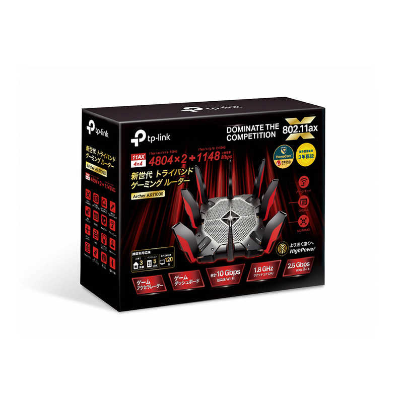 TPLINK TPLINK 無線LANルーター(Wi-Fiルーター) Wi-Fi 6(ax)/ac/n/a/g/b 目安：～4LDK/3階建 AX11000 AX11000