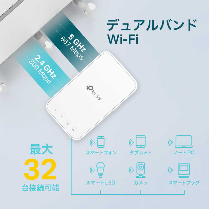 TPLINK TPLINK RE300R 無線LAN(wi-fi)中継機 867Mbps+300Mbps RE300/R RE300/R