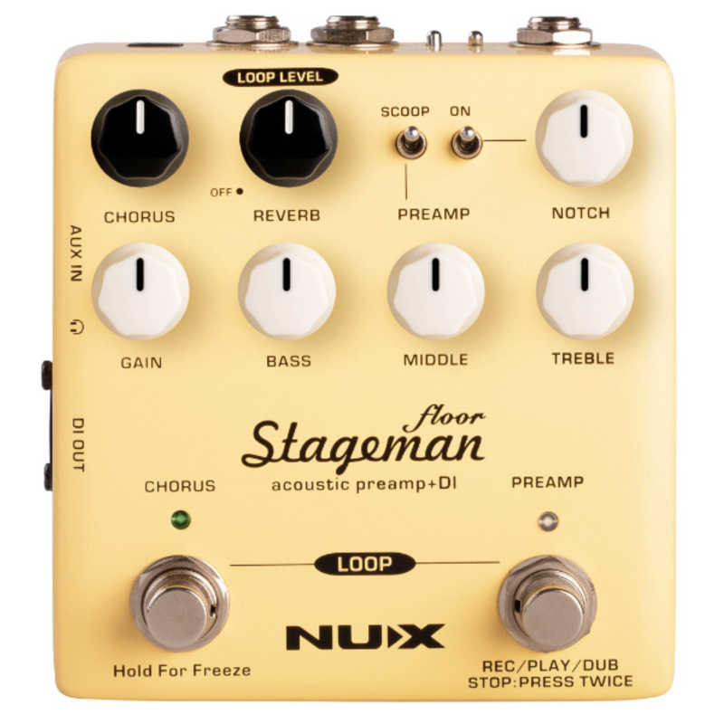 NUX NUX Stageman Floor エフェクター アコースティックプリアンプ DI STAGEMANFLOOR STAGEMANFLOOR