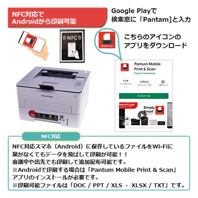 PANTUM PANTUM モノクロレーザープリンター ホワイト [はがき～A4] P3300DW P3300DW