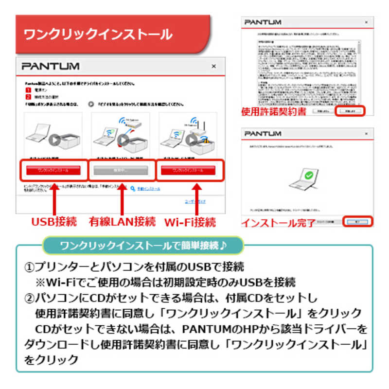 PANTUM PANTUM モノクロレーザープリンター ホワイト [はがき～A4] P3300DW P3300DW