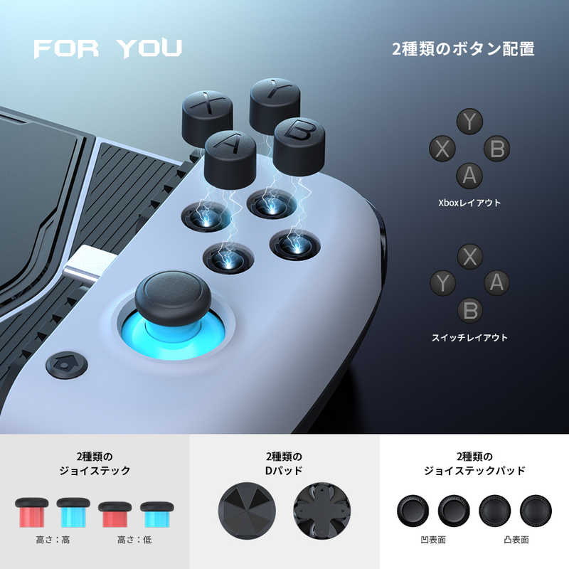 GAMESIR GAMESIR Android対応 Type-C 有線接続 ゲーミングコントローラー ペルチェ冷却搭載 ゲーミングコントローラー 専用キャリングケース付属 GameSir X3 Type-C GameSir X3 Type-C