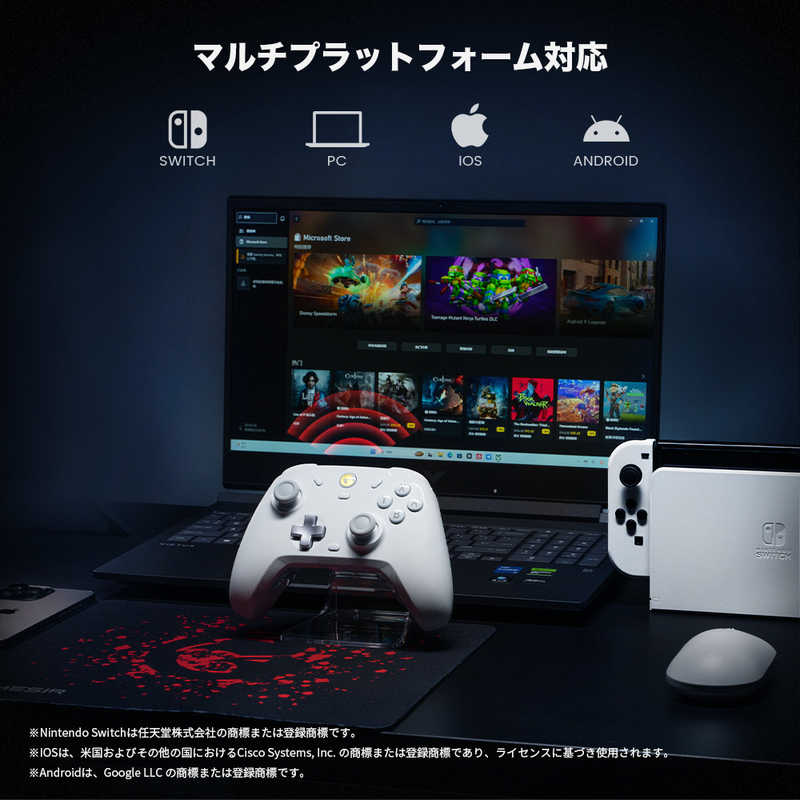 GAMESIR GAMESIR ホールエフェクトセンサー搭載コントローラー WindowsPC/Switch/Android/iOS対応 GameSirT4Cyclone GameSirT4Cyclone