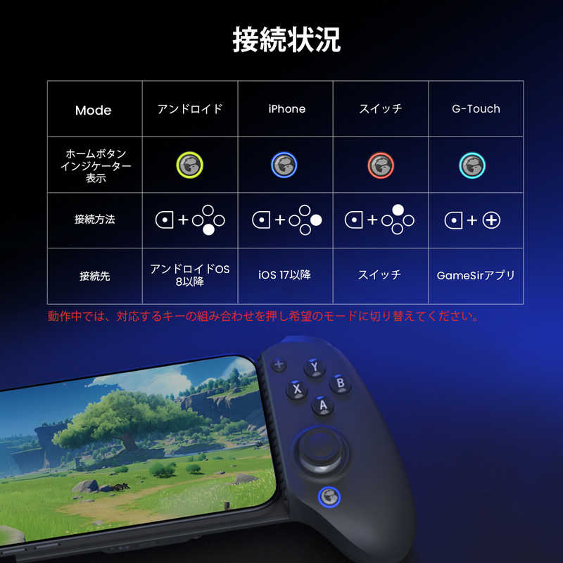 GAMESIR GAMESIR モバイルゲーミングコントローラー　Bluetooth 接続 Android/ iPhone/ 任天堂 Switch 対応 高耐久 GameSir G8 Plus GameSir G8 Plus