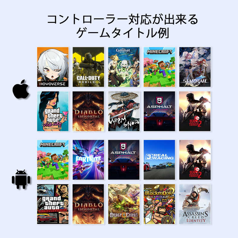 GAMESIR GAMESIR GameSir X5 Lite Android / iOS 両対応 スマートフォン用 有線 ゲーミングコントローラー GameSir X5 Lite Wasabi GameSir X5 Lite Wasabi