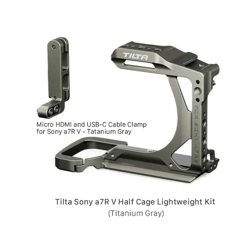 TILTA TILTA Half Camera Cage for Sony a7R V - Titanium Gray TAT46HCCTG TAT46HCCTG