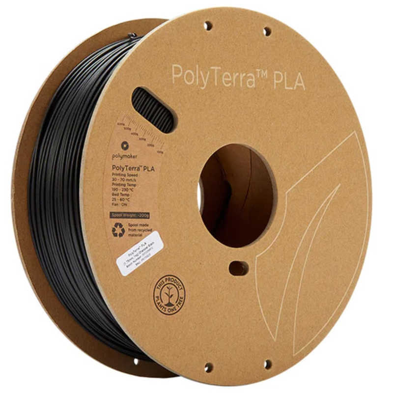 POLYMAKER POLYMAKER PolyTerra PLA フィラメント [1.75mm /1kg] ブラック PM70820 PM70820
