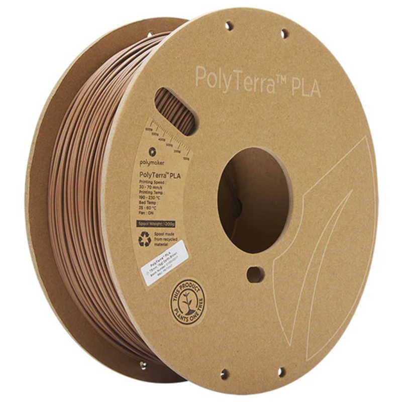 POLYMAKER POLYMAKER PolyTerra PLA フィラメント [1.75mm /1kg] アースブラウン PM70907 PM70907