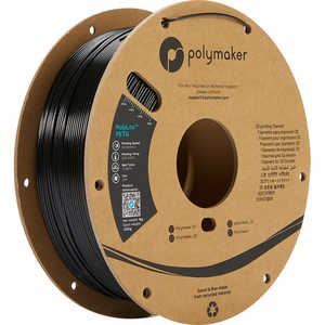 POLYMAKER PolyLitePETGフィラメント(1.75mm/1001g) Black PB01001