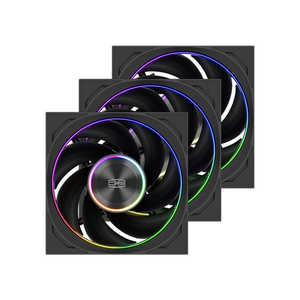 PCCOOLER ケースファン×3 ［120mm / 3000RPM］リバースVer. F7X120R-ARGB-BK3IN1
